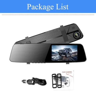 FHD 1080P Mini parcheggio Monitoraggio specchietto retrovisore Registratore per auto Dual Lens Camera 5V