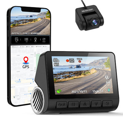 Macchina fotografica a 3 pollici del cruscotto dell'automobile DVR di WIFI GPS della camma del un poco dello schermo UHD 4K GPS di IPS
