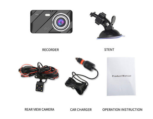 4 pollici Blackbox Car Dash Cam Recorder Parking Monitor con registrazione in loop