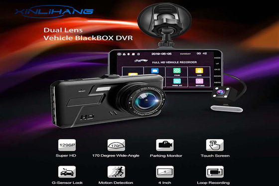 4 pollici LCD FHD1080P Videocamera grandangolare per auto Dvr Dash Cam Versione notturna
