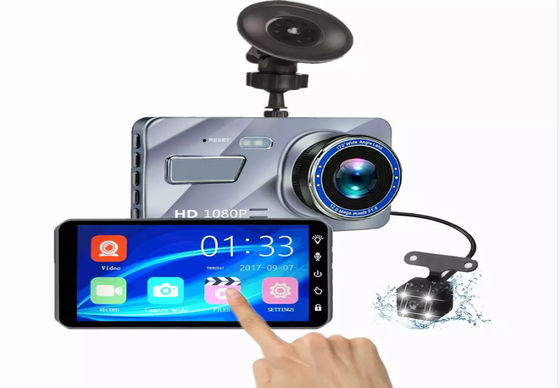 Auto Doppie Telecamere Blackbox DVR Full HD 1080P 170 Gradi Dash Cam IPS Touch Screen