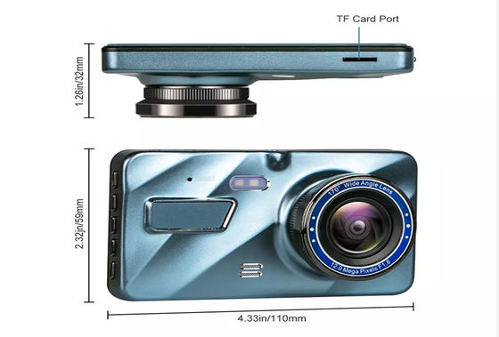 Veicolo WDR IPS Touchscreen Video Dash Cam Recorder Blackbox Dual Lens