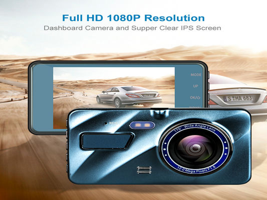 4inch WDR Motion Activated Dashcam Car Dashboard Camera con GPS Dual Lens