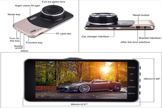 Smart Auto Dash Cam panoramica montata sul cruscotto dentro e fuori 1080P 128 GB