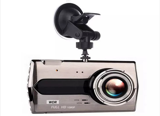 1080P 4 pollici anteriore e posteriore doppia fotocamera Dash veicolo per auto all'interno