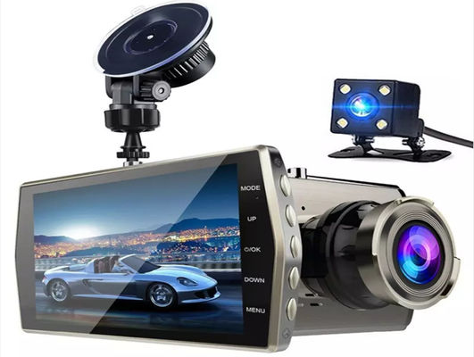 Dual HD 1080P Car DVR Dash Cam Recorder Schermo IPS da 4 pollici Fotocamera anteriore e posteriore