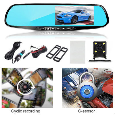 Dashcam DVR FHD 1080p con doppia fotocamera attivata dal movimento LCD da 4,3 pollici