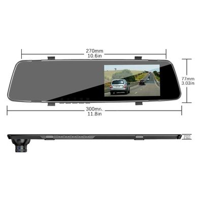 Specchio per auto DVR Live View Dash Cam con rilevamento del movimento da 4,5 pollici