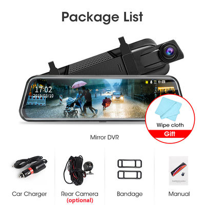 IP57 impermeabile auto DVR fotocamera specchio monitor 1080P HD