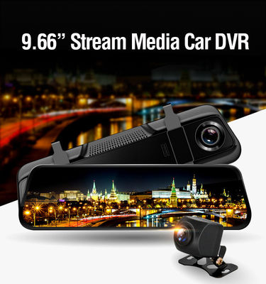 Streaming Media Auto Video Dash Cam Recorder DVR 9.66 pollici FHD Touch Screen Vista posteriore