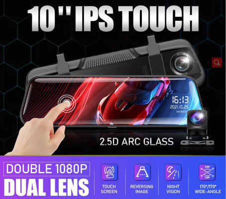 9,66 pollici Dual Wireless Dashboard Camera Dash Cam Videoregistratore di guida 170 gradi