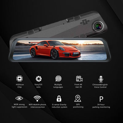 Car Ultra HD 4G Blackbox DVR Dash Cam Video 12 pollici WIFI GPS Track Sony IMX335