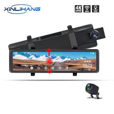 12 pollici 4K Dual Lens 1080P Full Touch Screen GPS Car Mirror Dash Cam