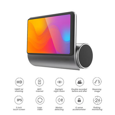 Car ADAS Touchscreen Dash Cam WIFI GPS Dual Lens Costruito nel registratore DVR