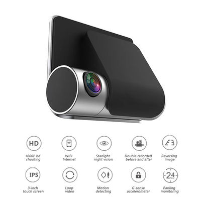Monitoraggio del parcheggio Ciclo di registrazione Full HD Car DVR 1080p Dashcam per auto