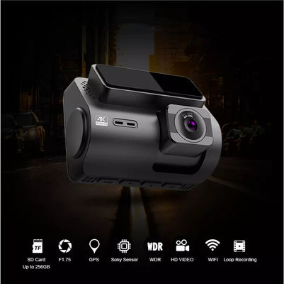 RGB AHD Dual Lens GPS Wifi Dash Cam con rilevamento della velocità e del movimento GPS