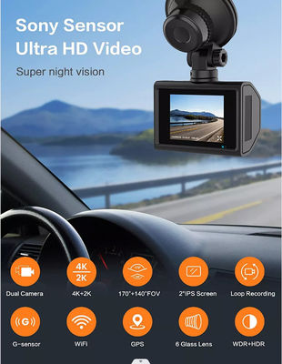 Gps del cruscotto di sicurezza del veicolo che seguono lo specchietto retrovisore 4K IMX335 NTK96670 della camma del precipitare