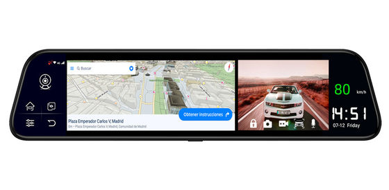 Telecamere da cruscotto wireless di sorveglianza 4G touchscreen da 12 pollici anteriori e posteriori