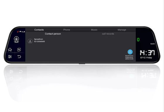 Telecamere da cruscotto wireless di sorveglianza 4G touchscreen da 12 pollici anteriori e posteriori
