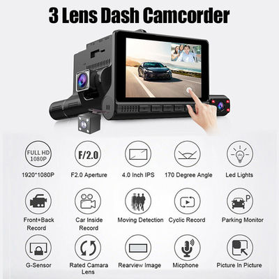 Videocamera digitale FHD Car DVR 1080p Gps Touchscreen Android DVR Dashcam